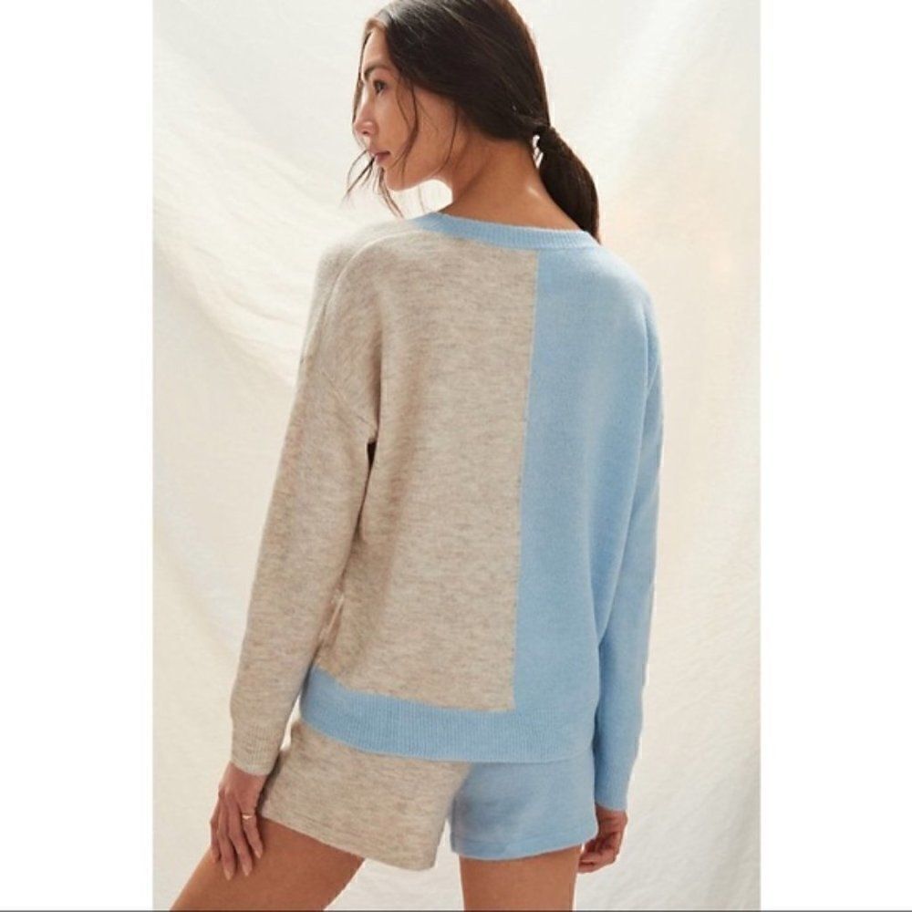 NEW Anthropologie Saturday Sunday Lea Knit Lounge Pajama 2P Set Medium Petite - Picture 3 of 7